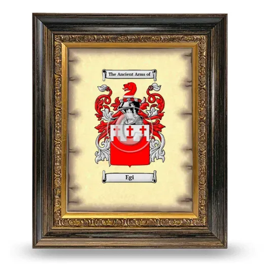 Egi Coat of Arms Framed - Heirloom