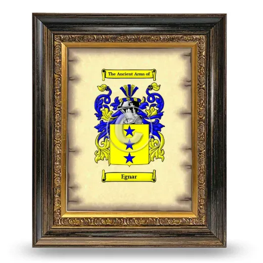Egnar Coat of Arms Framed - Heirloom