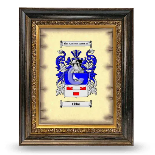 Eklin Coat of Arms Framed - Heirloom
