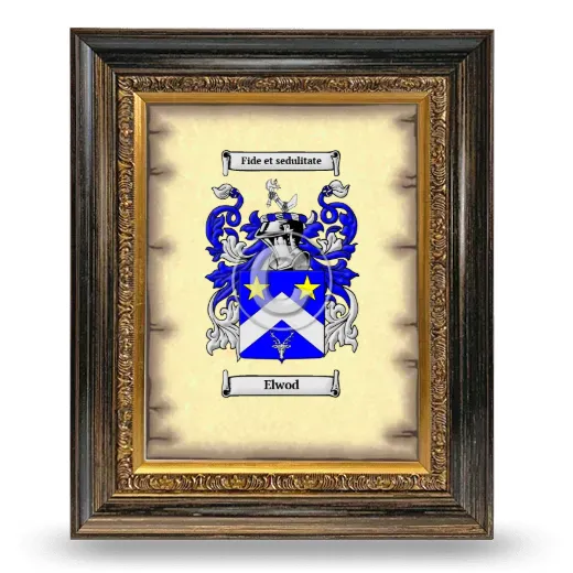Elwod Coat of Arms Framed - Heirloom