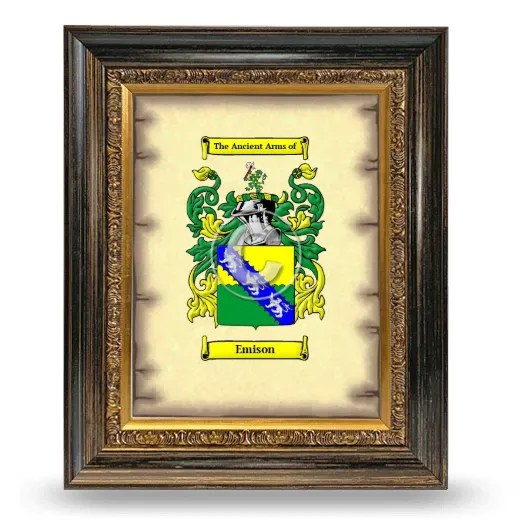 Emison Coat of Arms Framed - Heirloom