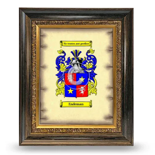 Endeman Coat of Arms Framed - Heirloom