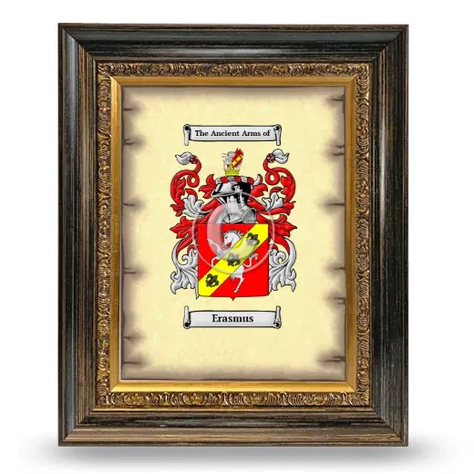 Erasmus Coat of Arms Framed - Heirloom