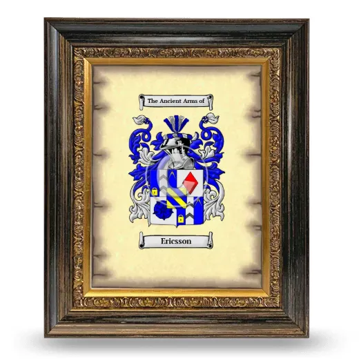 Ericsson Coat of Arms Framed - Heirloom