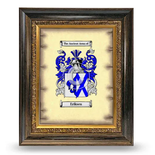 Eriksen Coat of Arms Framed - Heirloom