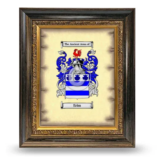 Erim Coat of Arms Framed - Heirloom