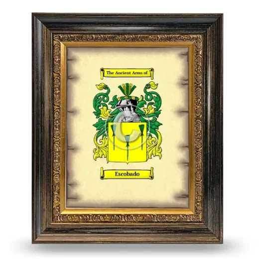 Escobado Coat of Arms Framed - Heirloom