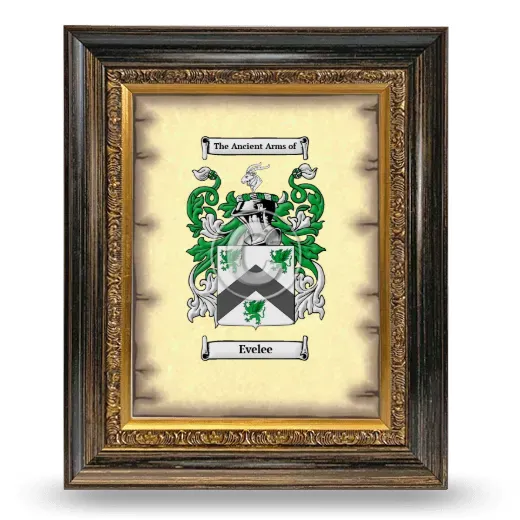 Evelee Coat of Arms Framed - Heirloom