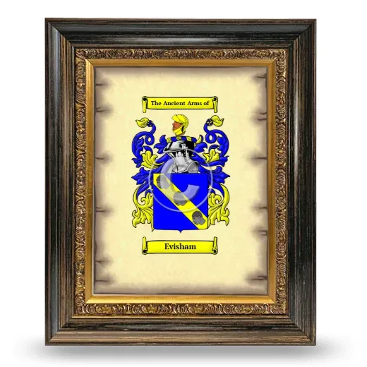 Evisham Coat of Arms Framed - Heirloom