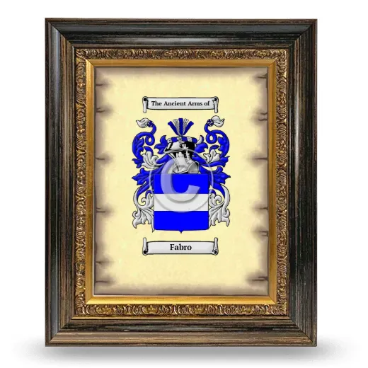 Fabro Coat of Arms Framed - Heirloom