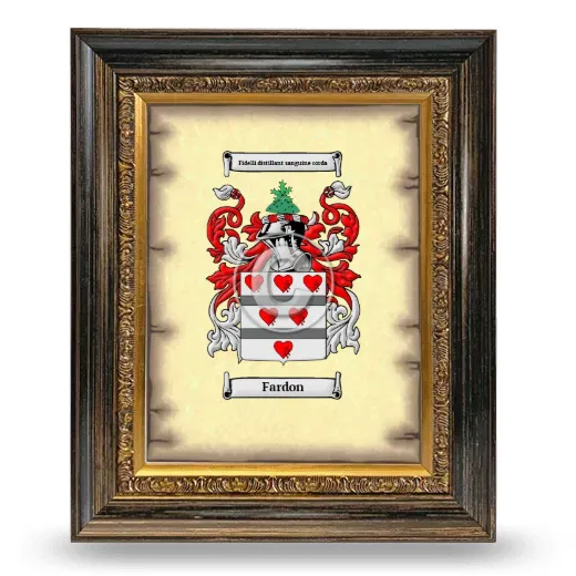Fardon Coat of Arms Framed - Heirloom