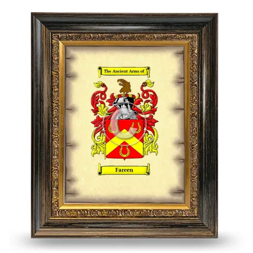 Fareen Coat of Arms Framed - Heirloom