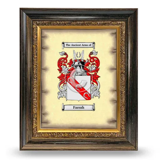Farrah Coat of Arms Framed - Heirloom
