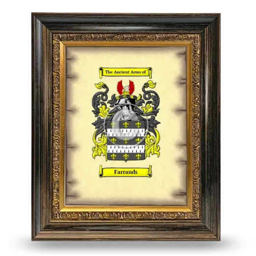 Farrands Coat of Arms Framed - Heirloom