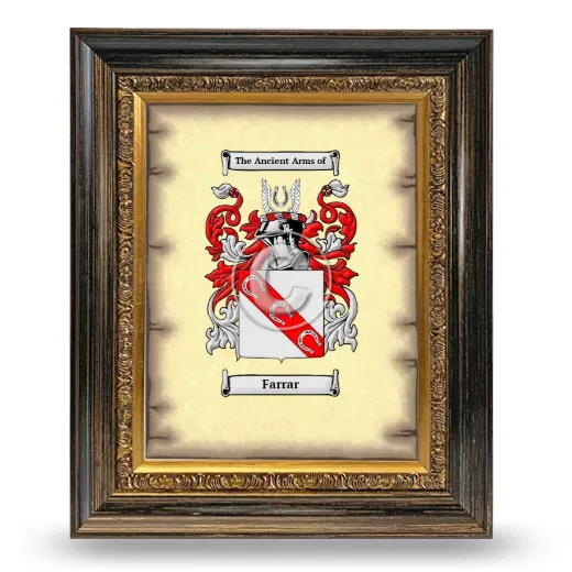 Farrar Coat of Arms Framed - Heirloom