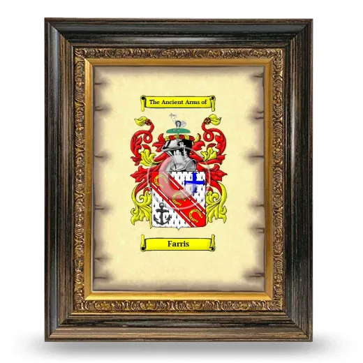 Farris Coat of Arms Framed - Heirloom