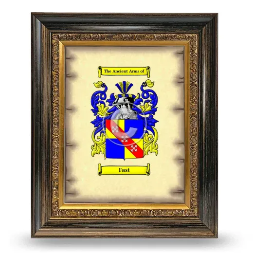 Fast Coat of Arms Framed - Heirloom