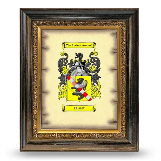 Faucet Coat of Arms Framed - Heirloom