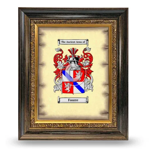 Faurre Coat of Arms Framed - Heirloom