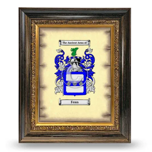 Fean Coat of Arms Framed - Heirloom