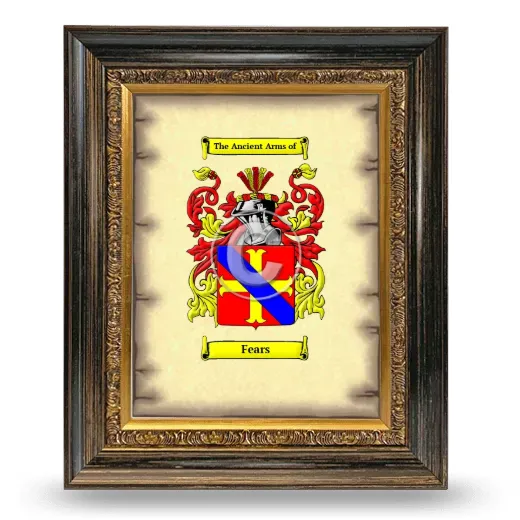 Fears Coat of Arms Framed - Heirloom