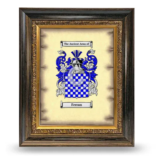 Ferran Coat of Arms Framed - Heirloom