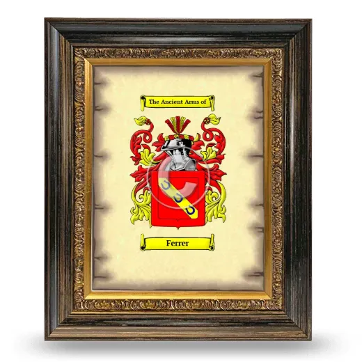 Ferrer Coat of Arms Framed - Heirloom