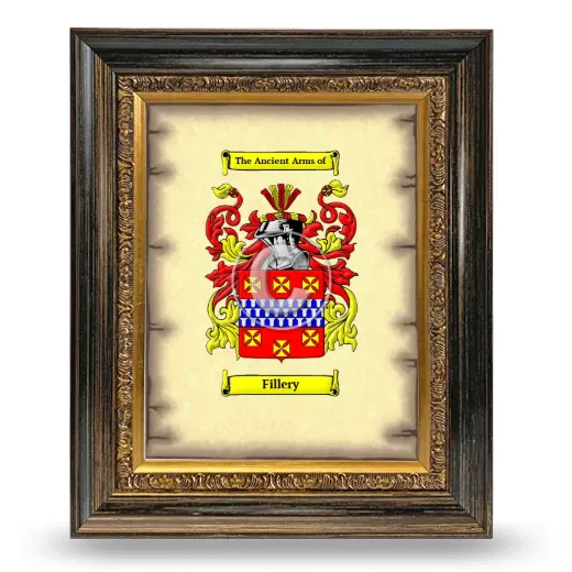Fillery Coat of Arms Framed - Heirloom