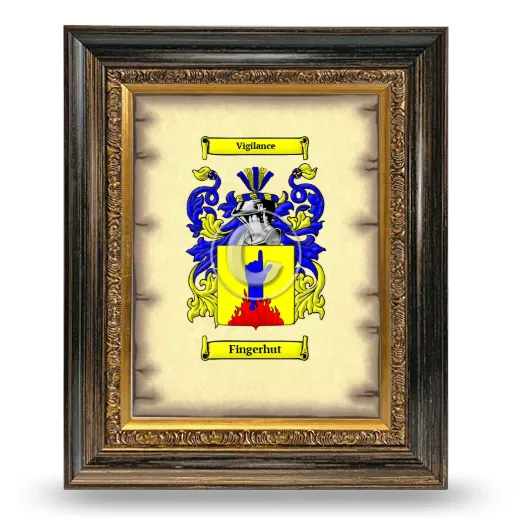 Fingerhut Coat of Arms Framed - Heirloom