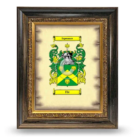 Fiz Coat of Arms Framed - Heirloom