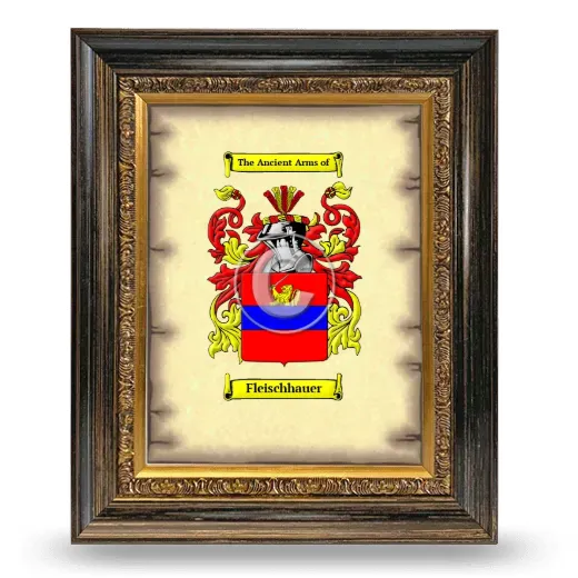 Fleischhauer Coat of Arms Framed - Heirloom