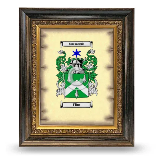 Flint Coat of Arms Framed - Heirloom
