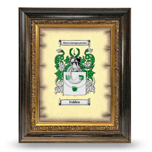 Folden Coat of Arms Framed - Heirloom
