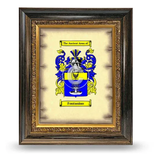 Fontanino Coat of Arms Framed - Heirloom