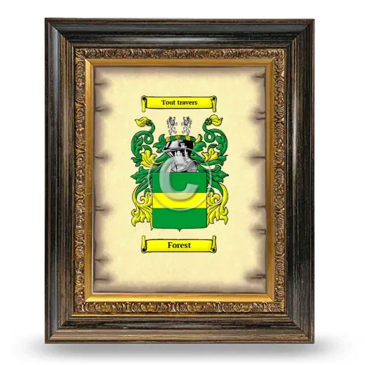 Forest Coat of Arms Framed - Heirloom