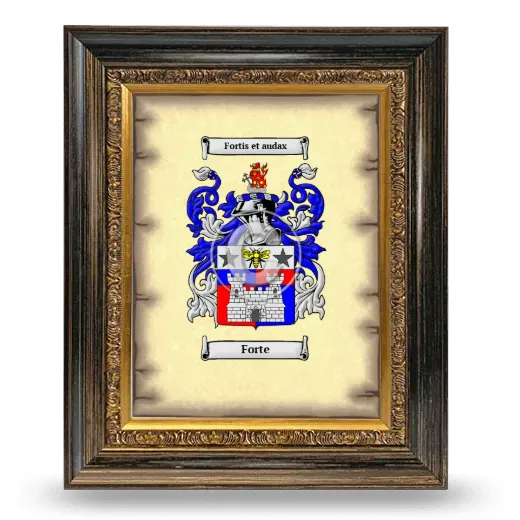 Forte Coat of Arms Framed - Heirloom