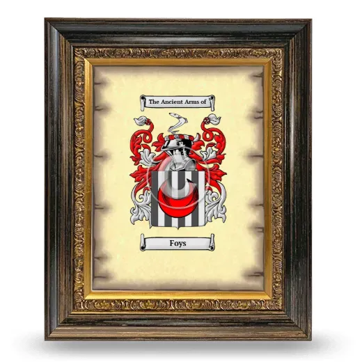 Foys Coat of Arms Framed - Heirloom
