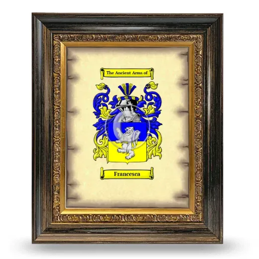 Francesca Coat of Arms Framed - Heirloom