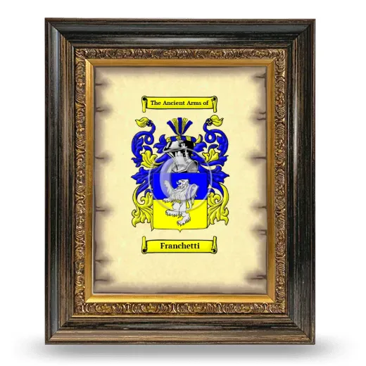 Franchetti Coat of Arms Framed - Heirloom