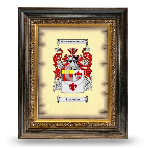 Frederico Coat of Arms Framed - Heirloom