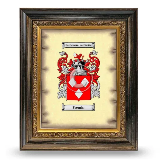 Fremin Coat of Arms Framed - Heirloom