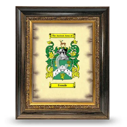 Froude Coat of Arms Framed - Heirloom