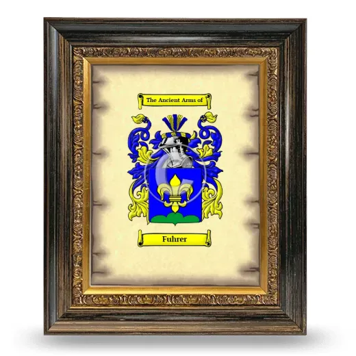 Fuhrer Coat of Arms Framed - Heirloom