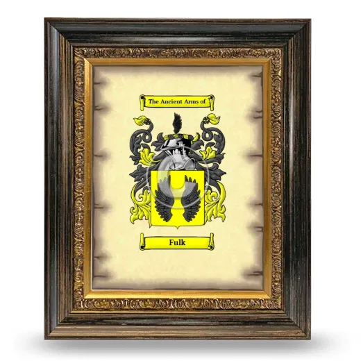 Fulk Coat of Arms Framed - Heirloom