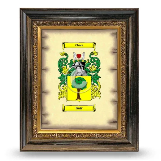 Gair Coat of Arms Framed - Heirloom