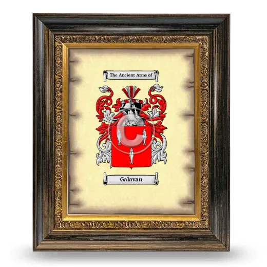 Galavan Coat of Arms Framed - Heirloom