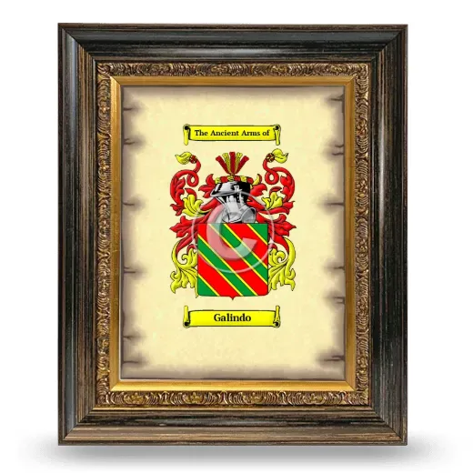 Galindo Coat of Arms Framed - Heirloom
