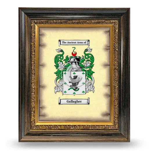 Gallagher Coat of Arms Framed - Heirloom