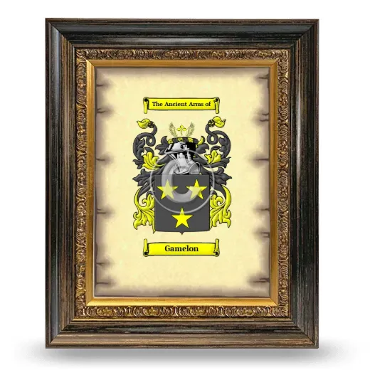 Gamelon Coat of Arms Framed - Heirloom