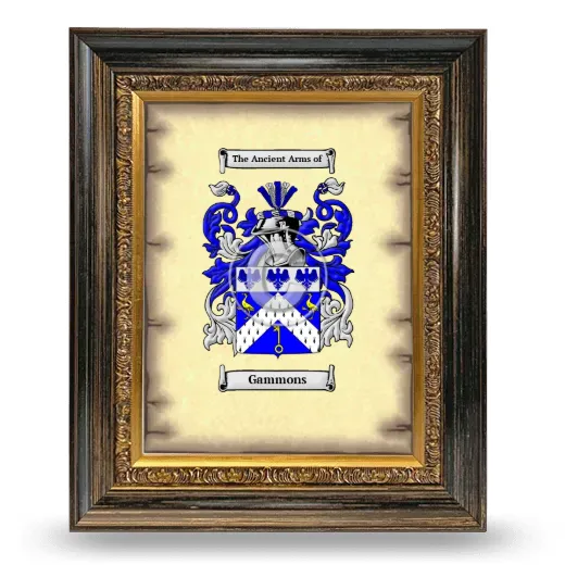 Gammons Coat of Arms Framed - Heirloom